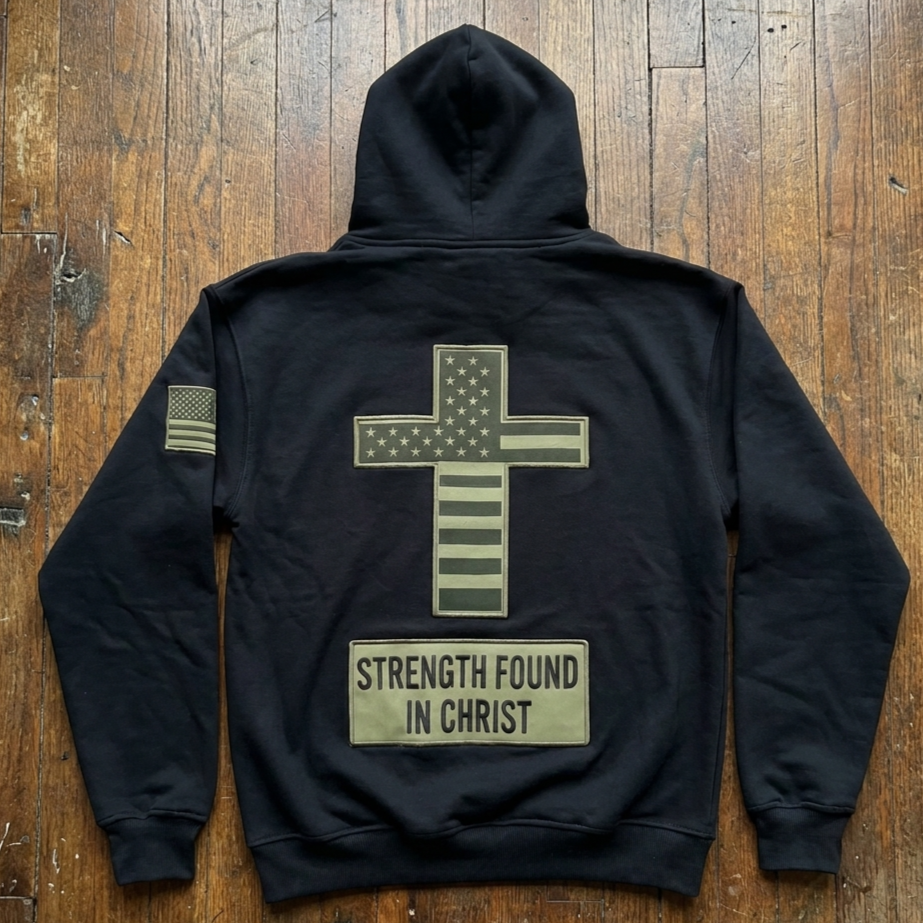 Chain breaker Hoodie – Black / Olive