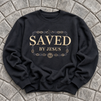 Redeemed Embroidered Crest Crewneck – Black