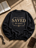 Redeemed Embroidered Crest Crewneck – Black