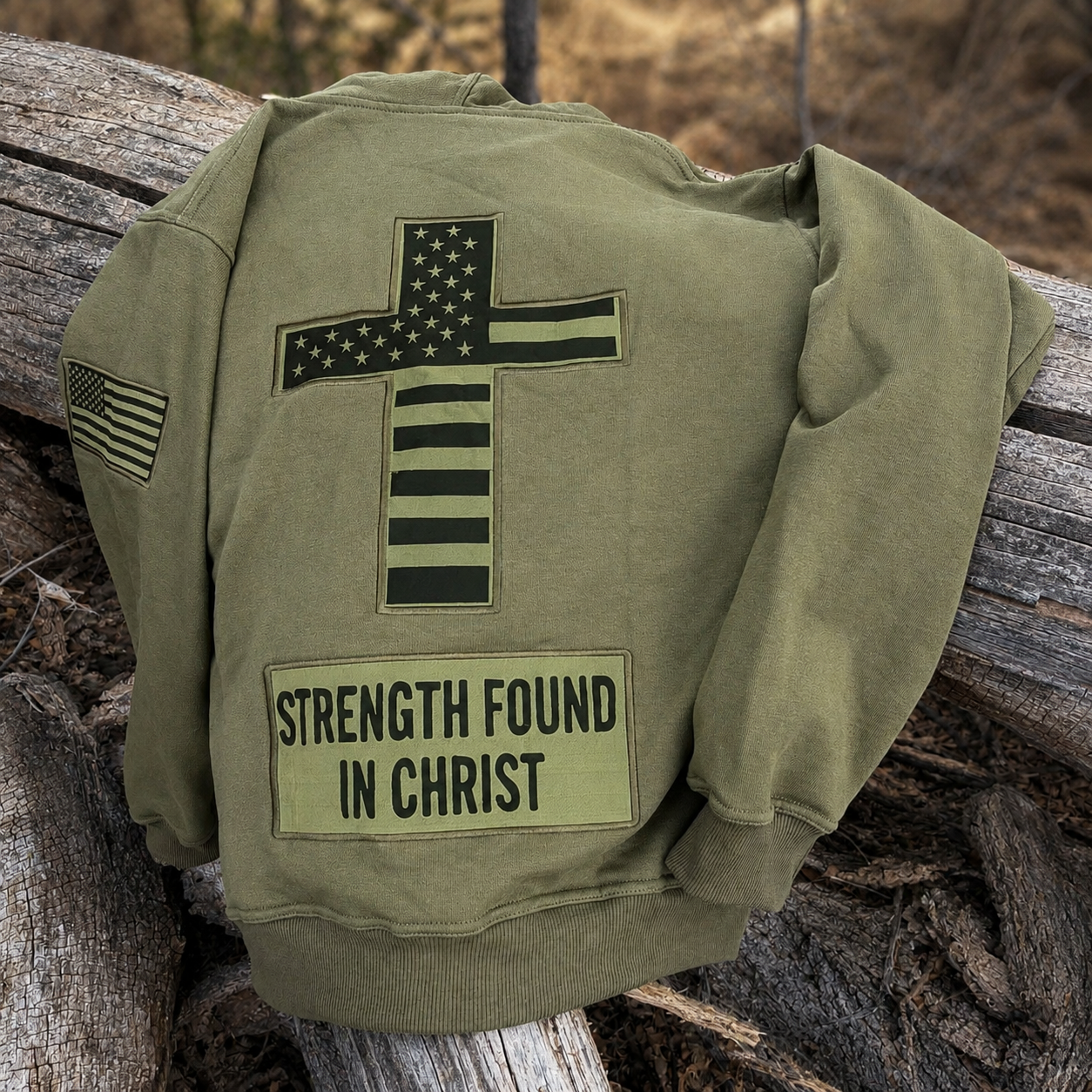 Saved by Jesus Olive Hoodie