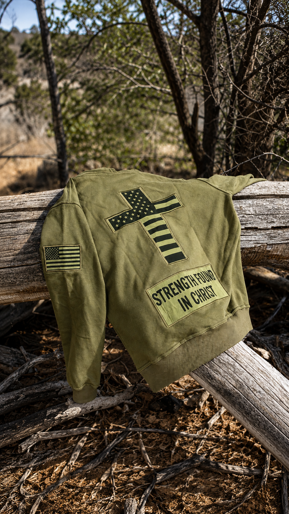 Saved by Jesus Olive Hoodie