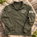 Saved by Jesus Quarter Zip | Heritage Olive