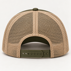 Saved by Jesus Cross Patch Trucker Hat – Olive & Khaki