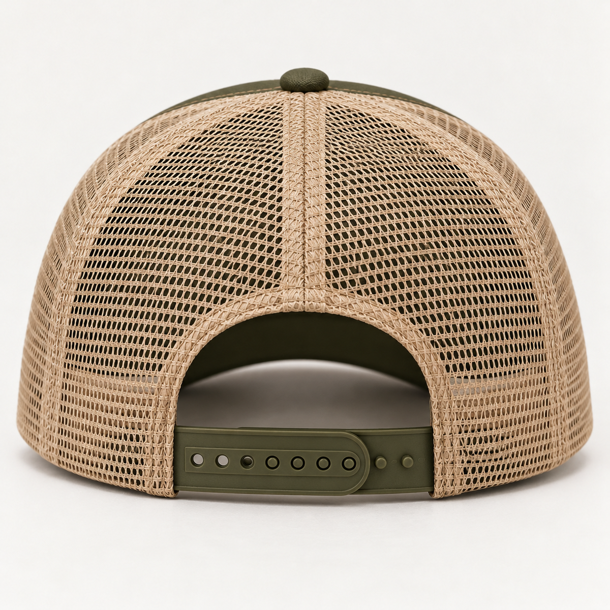 Saved by Jesus Cross Patch Trucker Hat – Olive & Khaki