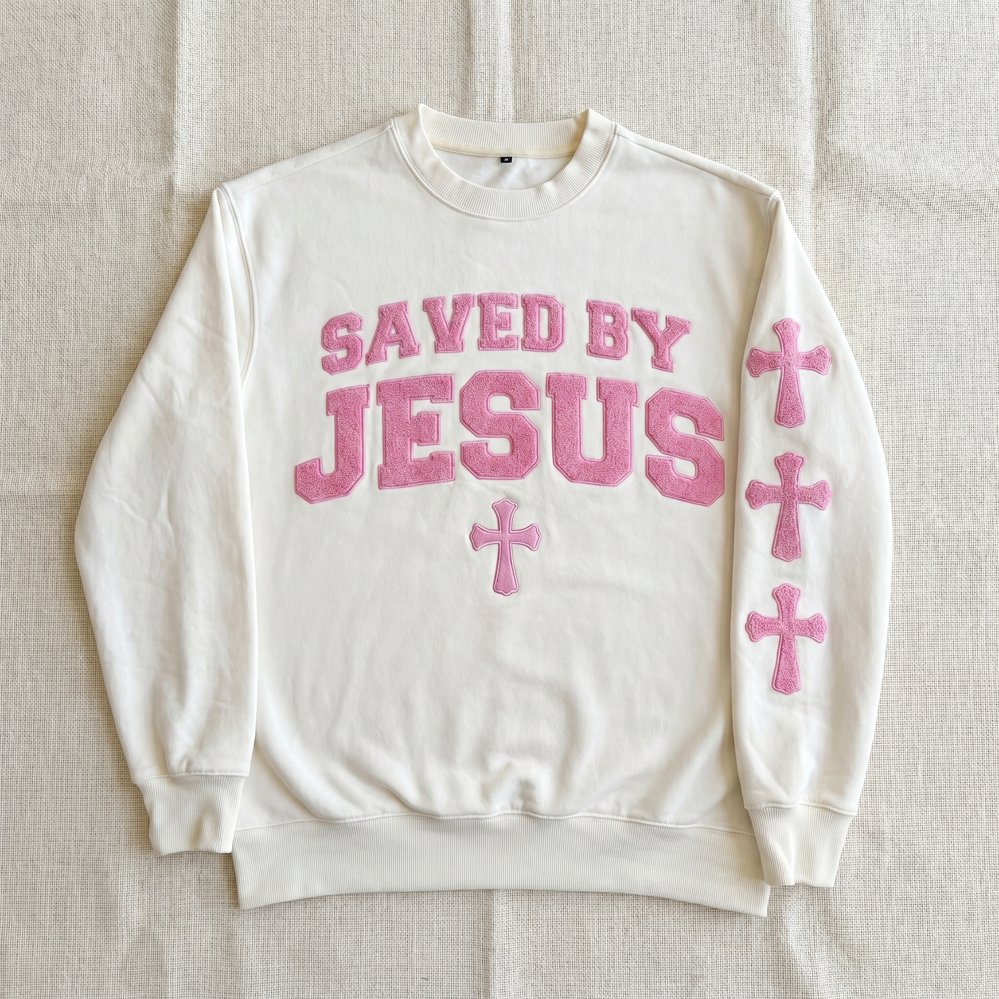 Daughter of Grace Sweater – Cream / Pink