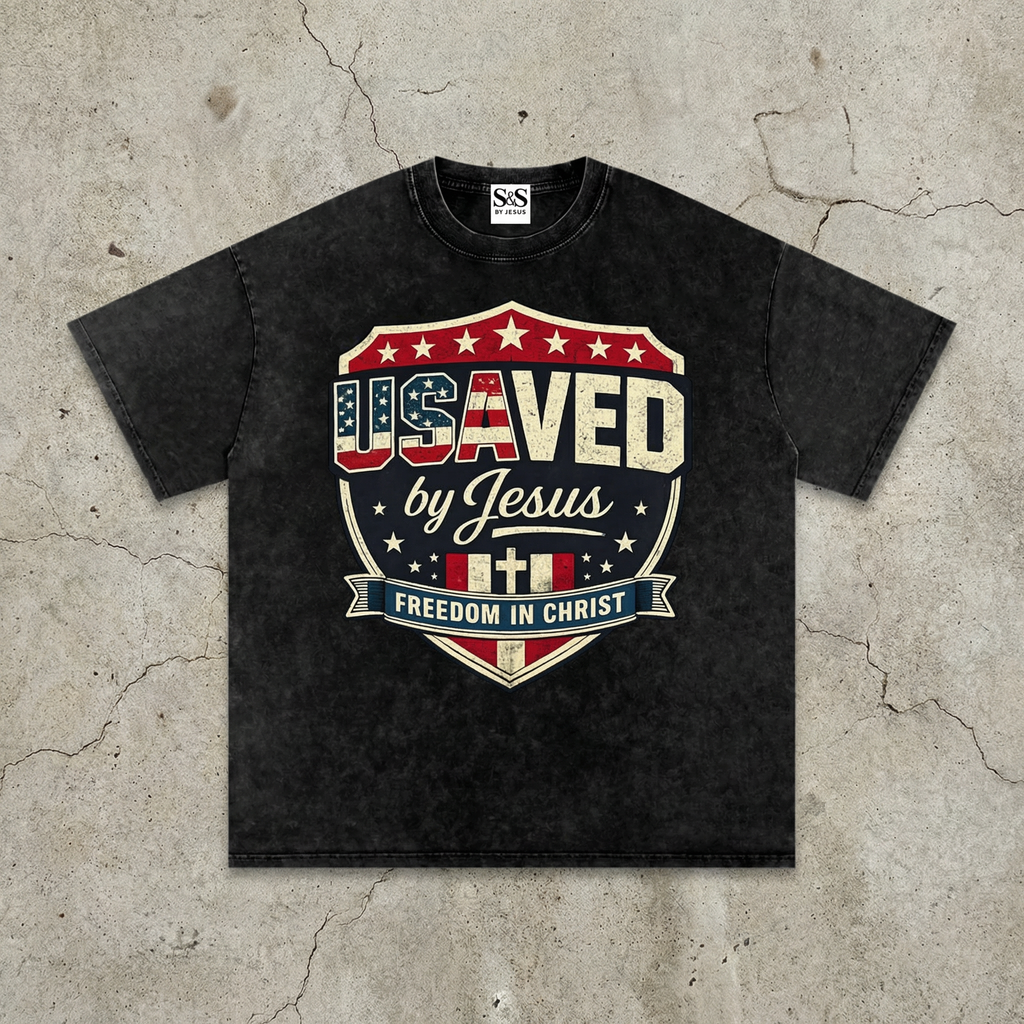 Snow Washed Oversized Cotton T-Shirt