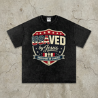 Snow Washed Oversized Cotton T-Shirt