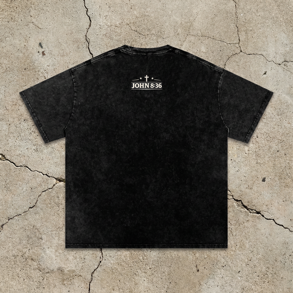 Snow Washed Oversized Cotton T-Shirt