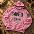 Saved by Jesus Hoodie — Pink