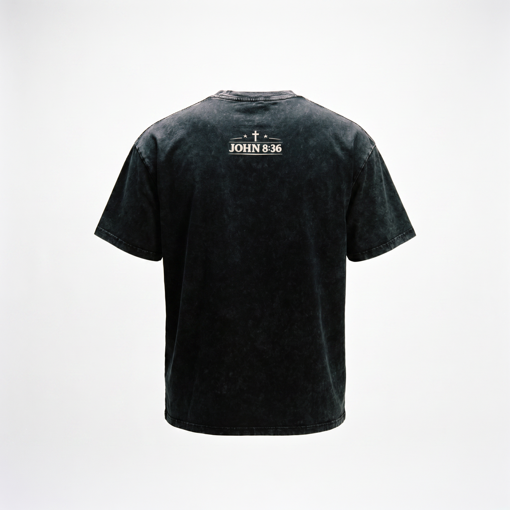 Snow Washed Oversized Cotton T-Shirt