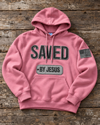 Saved by Jesus Hoodie — Pink
