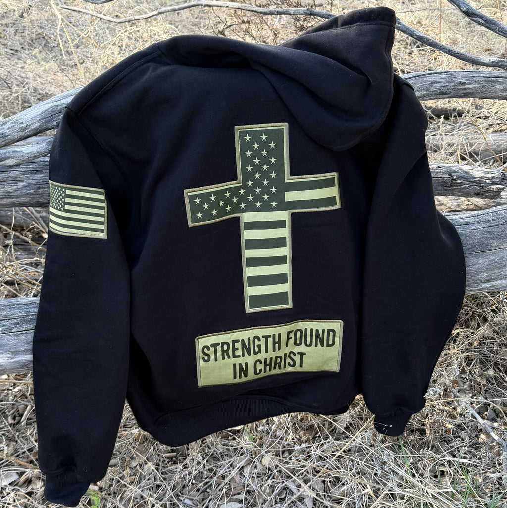 Chain breaker Hoodie – Black / Olive