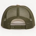 Saved by Jesus Embroidered Rope Trucker Hat – Cream & Olive