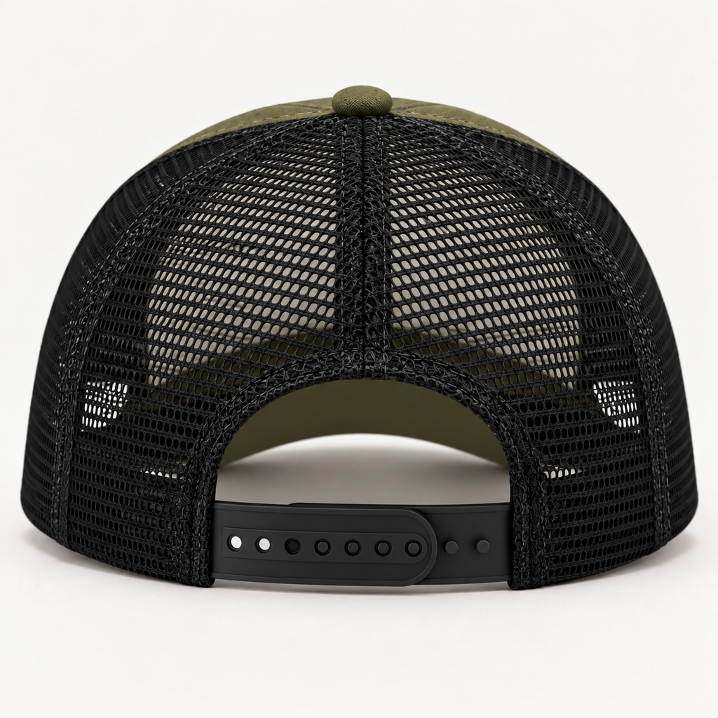 Saved & Sober by Jesus Embroidered Trucker Hat – Olive & Black