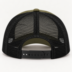 Saved & Sober by Jesus Embroidered Trucker Hat – Olive & Black