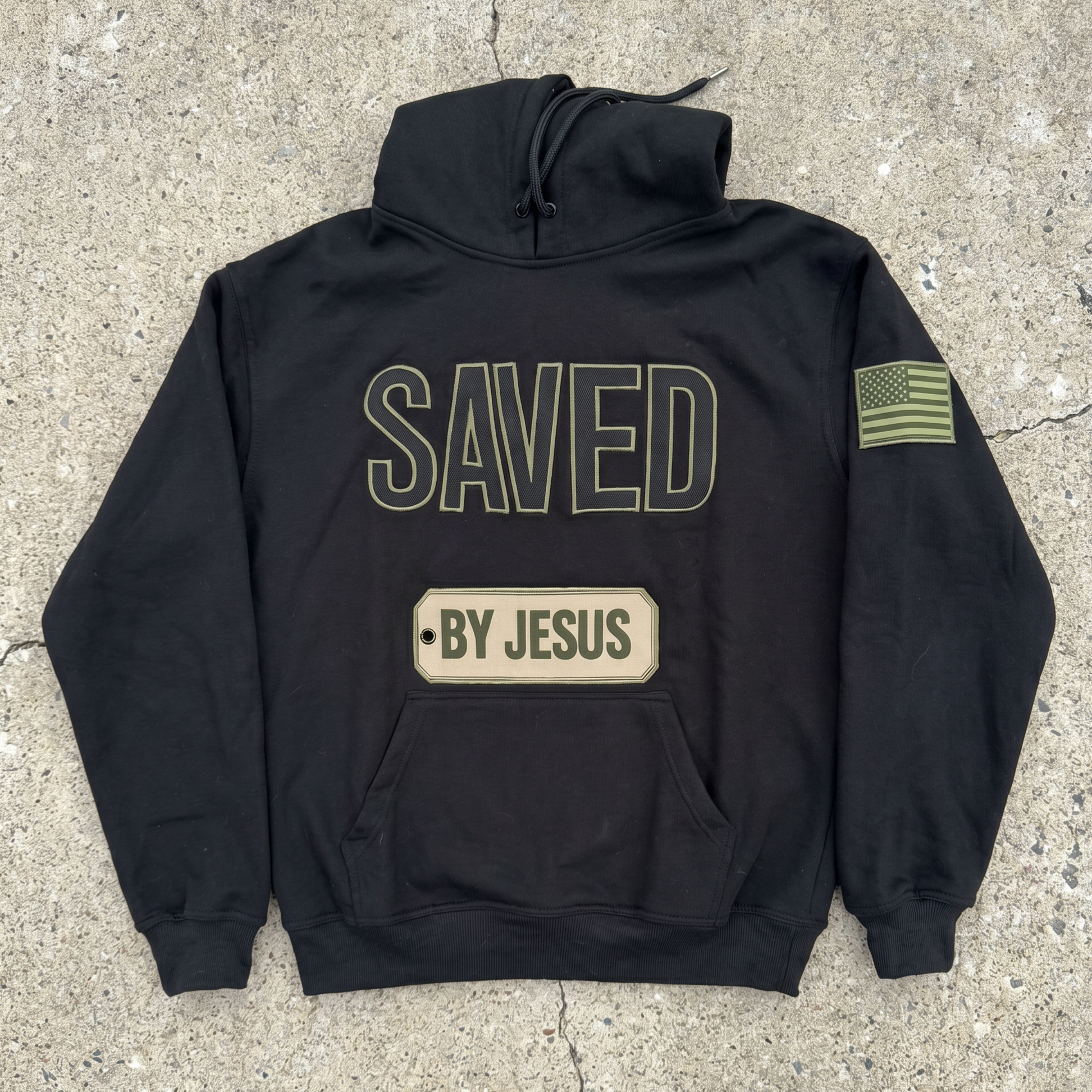 Chain breaker Hoodie – Black / Olive