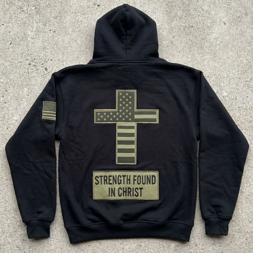 Chain breaker Hoodie – Black / Olive