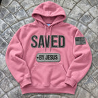 Saved by Jesus Hoodie — Pink