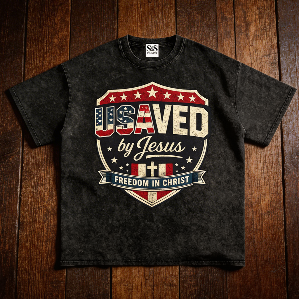 Snow Washed Oversized Cotton T-Shirt