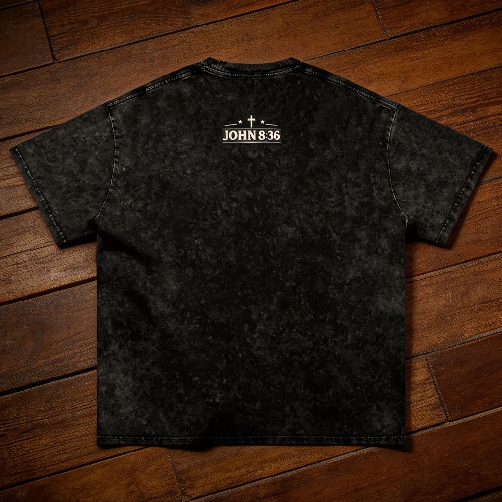 Snow Washed Oversized Cotton T-Shirt
