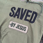 Saved by Jesus Olive Hoodie